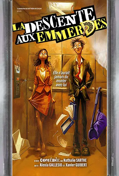 affiche la descente aux emmerdes theatre comedie
