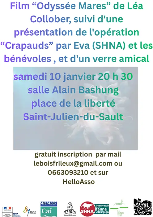 odyssee mares conference crapauds ruban vert shna bois frileux st julien du sault