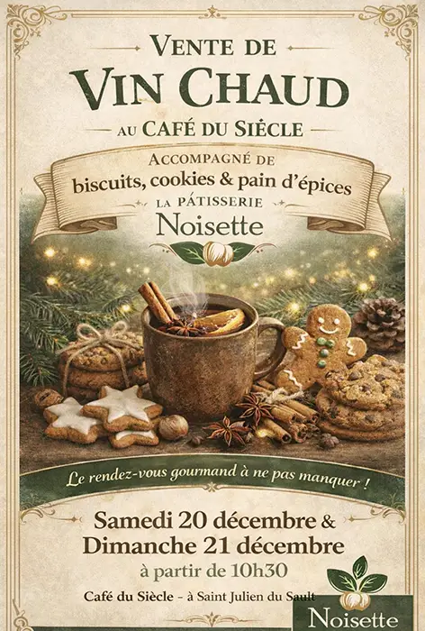 patisserie vin chaud cafe du siecle noisette st julien du saul