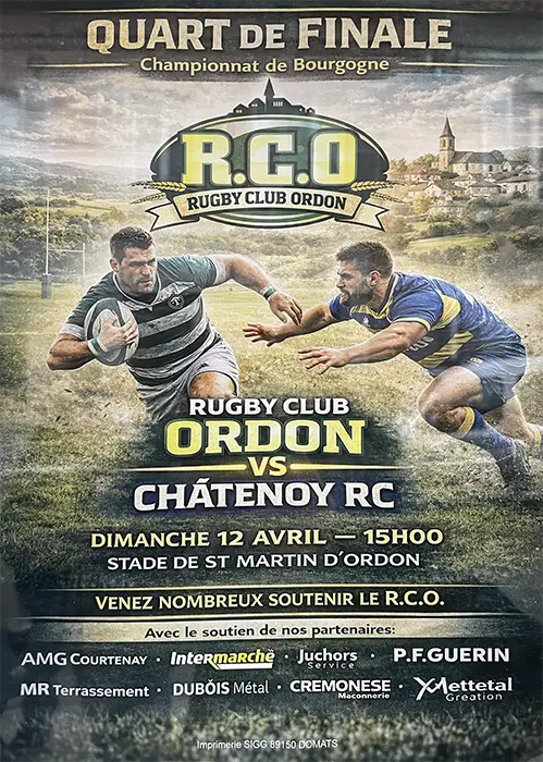 rugby rco ordon yonne quart de finale