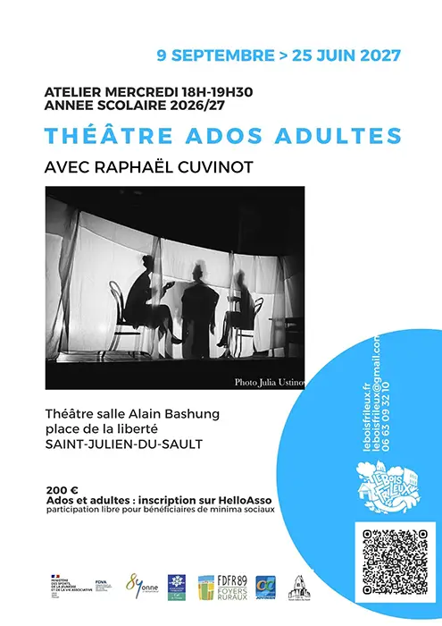 atelier theatre adultes raphael cuvinot bois frileux stjuliendusault