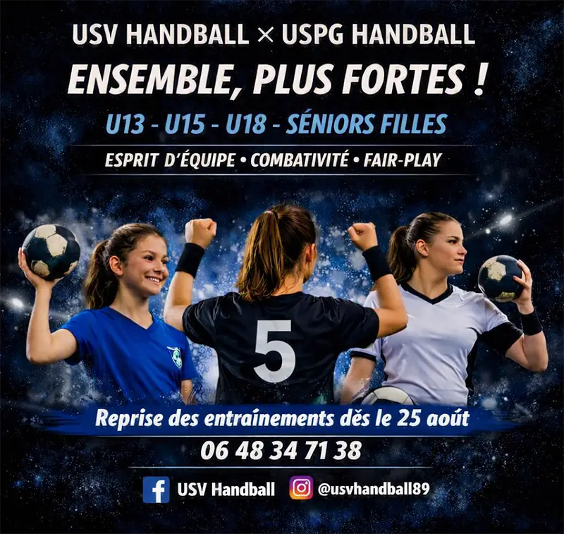 handball equipes filles usv villeneuve sur yonne